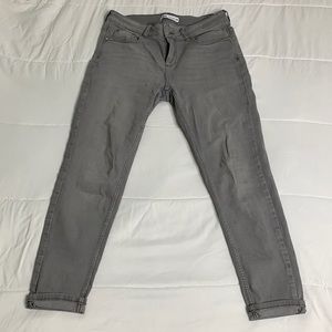 Zara regular rise skinny ankle jeans